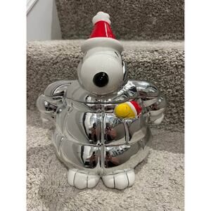 Peanuts Snoopy Silver Puffer Cookie Jar - BRAND NEW